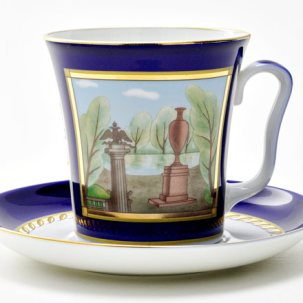 Бокал с блюдцем Порфировая ваза Ленинградский