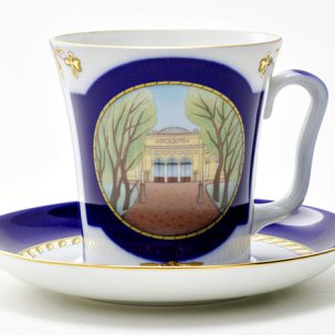 Бокал с блюдцем Летний сад Петра 1/2 Ленинградский