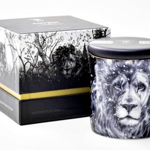 Свеча ароматическая в фарфоровом подсвечнике Пало Санто Тотем. Лев