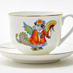 Чашка с блюдцем чайная Красавица Ли 1/2 Ландыш