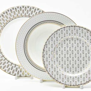 Набор тарелок столовый Саламандра Грей 6/18 Премиум