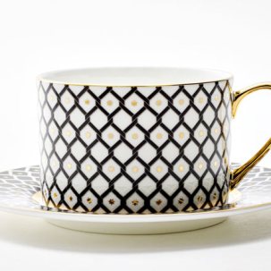 Чашка с блюдцем чайная Неро 1 1/2 Идиллия