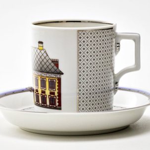 Чашка с блюдцем чайная Серебряный город 6 1/2 Гербовая