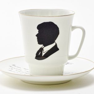 Чашка с блюдцем кофейная Русские писатели. Есенин 1/2 Майская