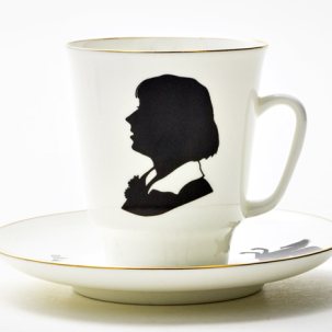 Чашка с блюдцем кофейная Русские писатели. Цветаева 1/2 Майская