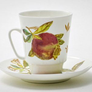 Чашка с блюдцем кофейная Гранаты 1/2 Майская