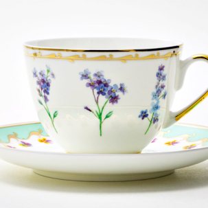 Чашка с блюдцем чайная Улыбка Флоры 3 1/2 Весенняя-2