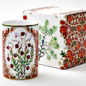 Бокал в подарочной коробке Цветы и ягоды России. Клюква заповедная Соло