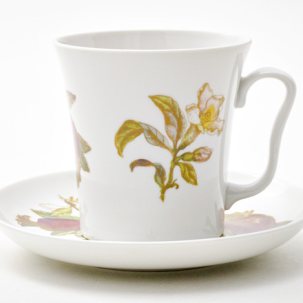 Бокал с блюдцем чайный Гранаты Ленинградский