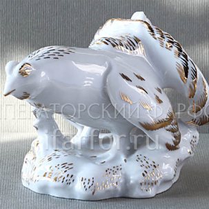 Скульптура Глухарь N2 Золотой