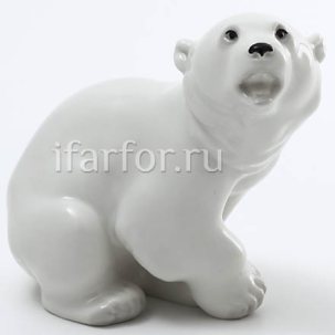 Скульптура Медвежонок м.р. бел. Белый