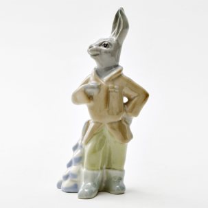 Скульптура Заяц с елкой Хвастун