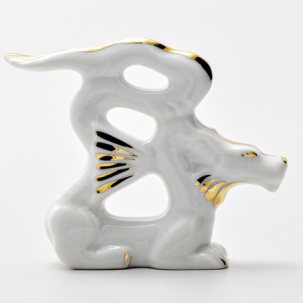 Скульптура Дракон изящный 2 Золотой