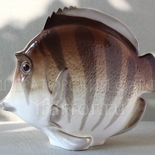 Скульптура Рыба-диск б.р. Коричневый