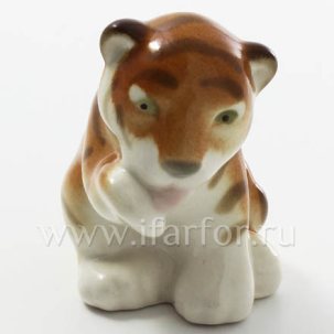 Скульптура Тигренок Чистюля Полосатый
