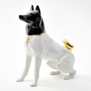 Скульптура Лайка Черная голова