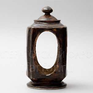 Подсвечник Фонарь черно-ржавый Фонарь