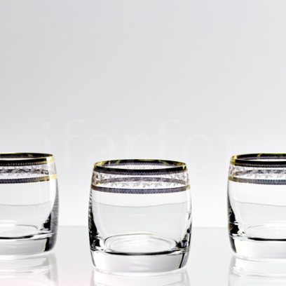 Набор стаканов для виски Золотой лист 6/6 Идеал