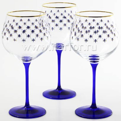 Набор бокалов для воды Кобальтовая сетка 6/6 Европейская