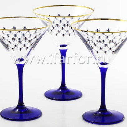 Набор бокалов для мартини Кобальтовая сетка 6/6 Европейская