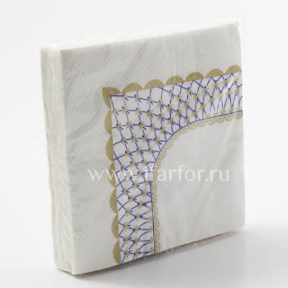 Набор салфеток бумажных 33*3*020  Кобальтовая сетка