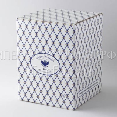 Подарочная упаковка кубик большой Кобальтовая сетка Кубик