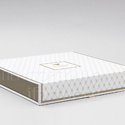 Подарочная упаковка для тарелок 275мм Белая Коробка на магнитах