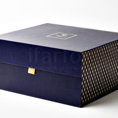 Подарочная упаковка для сервиза Синий Короб на магнитах