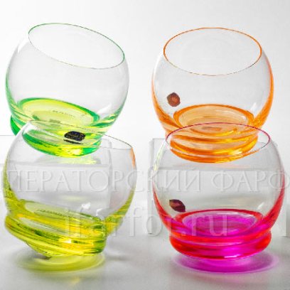 Набор стаканов для воды Арлекино 4/4 Crazy Кристалекс