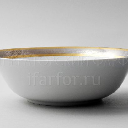 Салатник «Широкий кант платина золото»