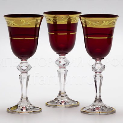 Набор рюмок для водки «Кристина Красный» 6/6