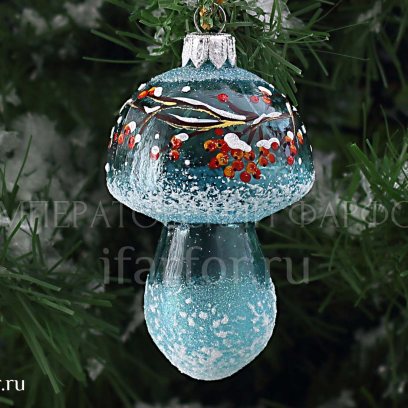 Елочная игрушка Ариэль Грибочек Рябина