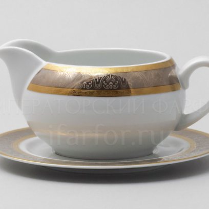 Соусник «Широкий кант платина золото»