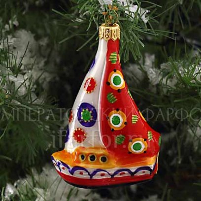 Елочная игрушка «Яхта»