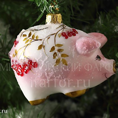Елочная игрушка «Свинка»