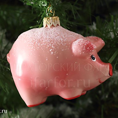 Елочная игрушка «Свинка»
