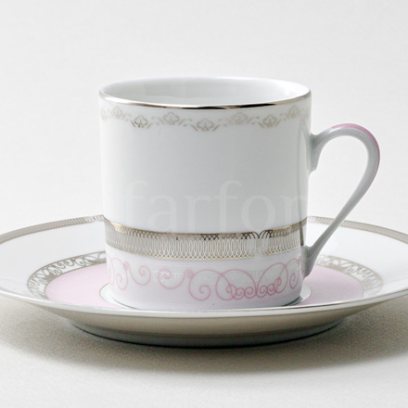 Чашка с блюдцем кофейная «Margot Rose» 1/2
