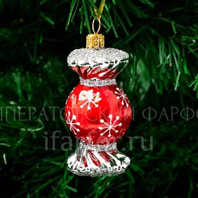 Елочная игрушка «Конфета круглая»