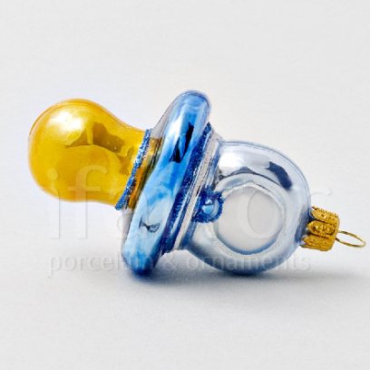 Елочная игрушка Детская соска голубая