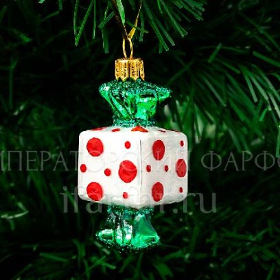 Елочная игрушка «Конфета квадратная»