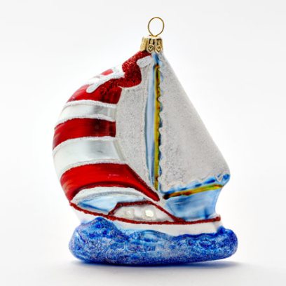 Елочная игрушка «Парусник»
