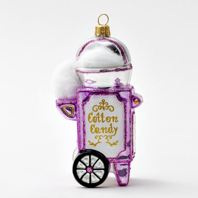 Елочная игрушка «Сахарная вата» Стекло. 50 x 120 мм.