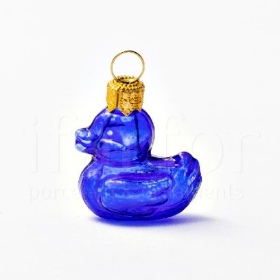 Елочная игрушка «Леденцовый утенок (синий)»