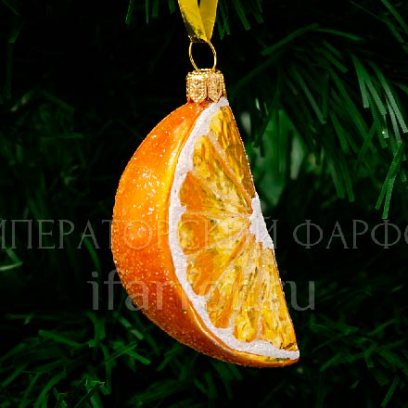 Елочная игрушка «Долька апельсина»