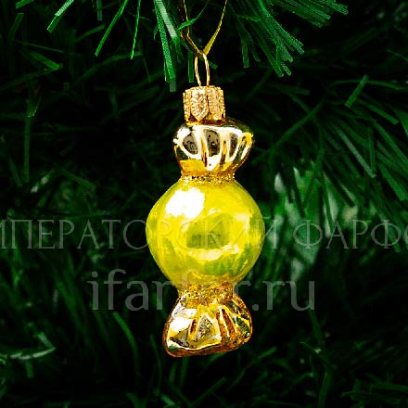 Елочная игрушка «Маленькая желтая конфетка»