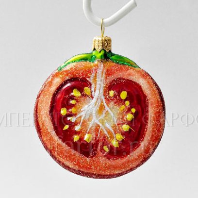 Елочная игрушка Половинка помидора