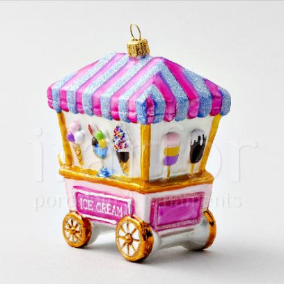 Елочная игрушка Тележка с мороженым
