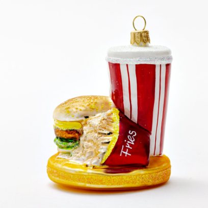 Елочная игрушка «Набор фаст-фуда на подносе»