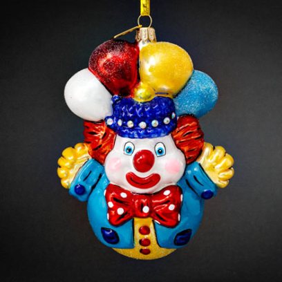 Елочная игрушка «Клоун с воздушными шарами»