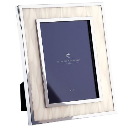 Фоторамка посеребренная Марбл блю Прямоугольная